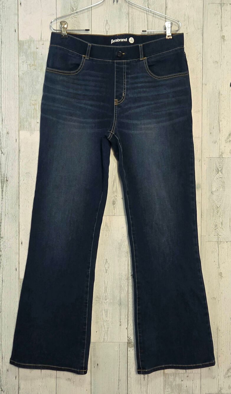 Betabrand Dark Wash Bootcut Jeggings Pull On Jeans Sz. LP